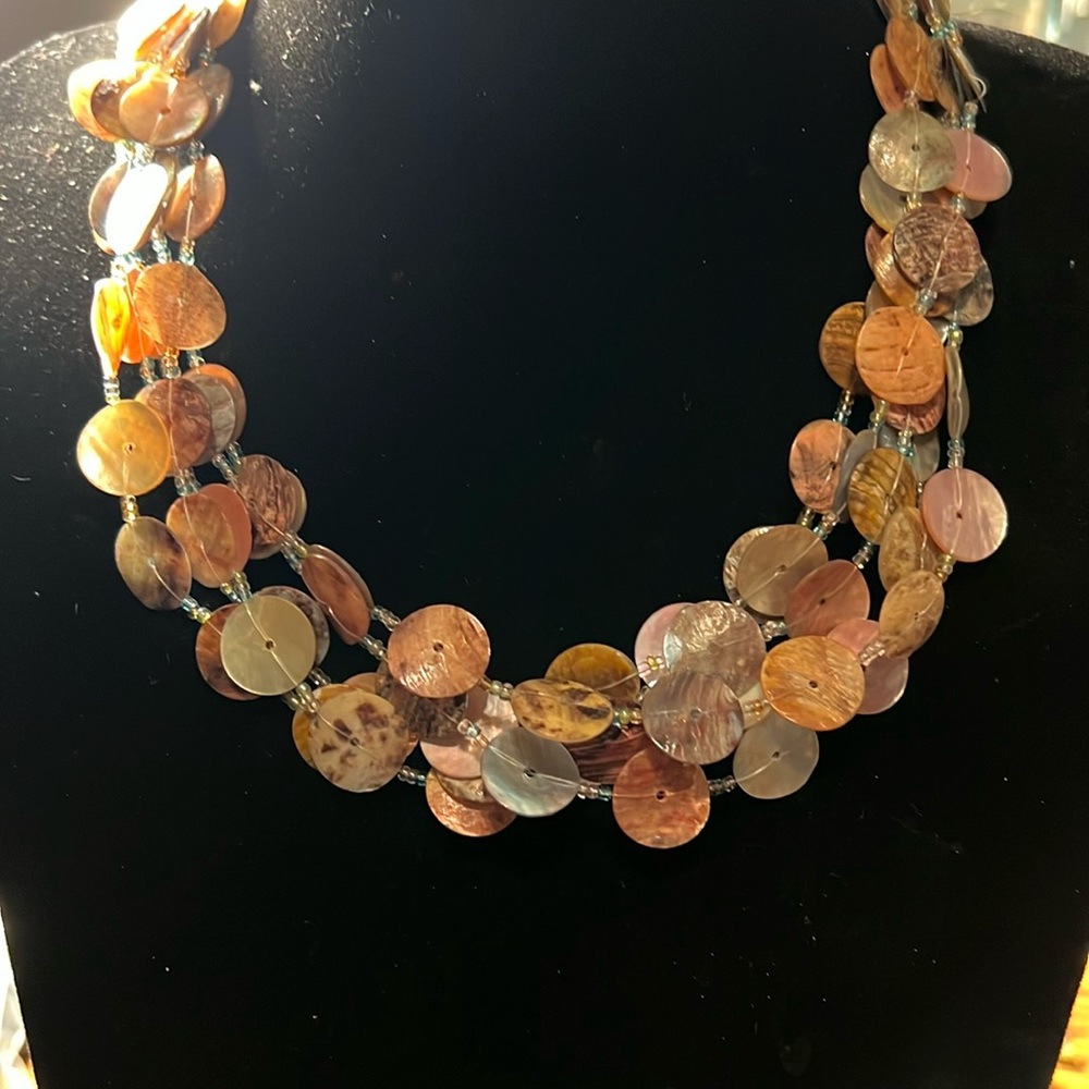 Shell necklace multi strand